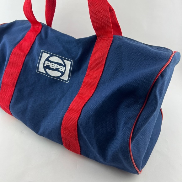 Vintage 1970s Pepsi and Kentucky Fried Chicken Canvas Duffel Bag 16x9x9 EUC - Picture 12 of 13